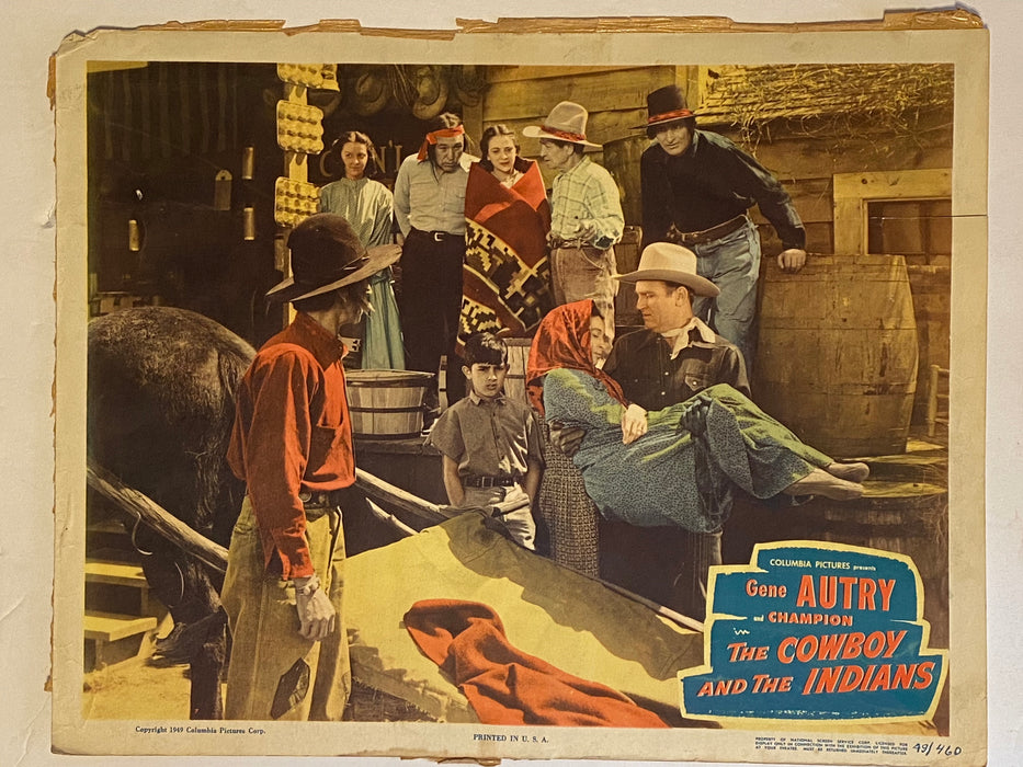 1949 The Cowboy and the Indians Lobby Card 11x14 Gene Autry Sheila Ryan   - TvMovieCards.com