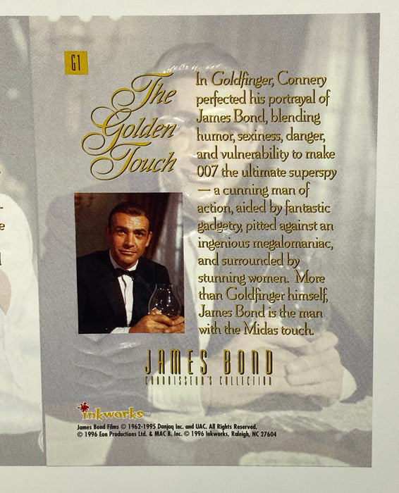 JAMES BOND Connoisseur's Collection UNCUT Sheet Gold 3-Card Panel G1 G2 G3   - TvMovieCards.com