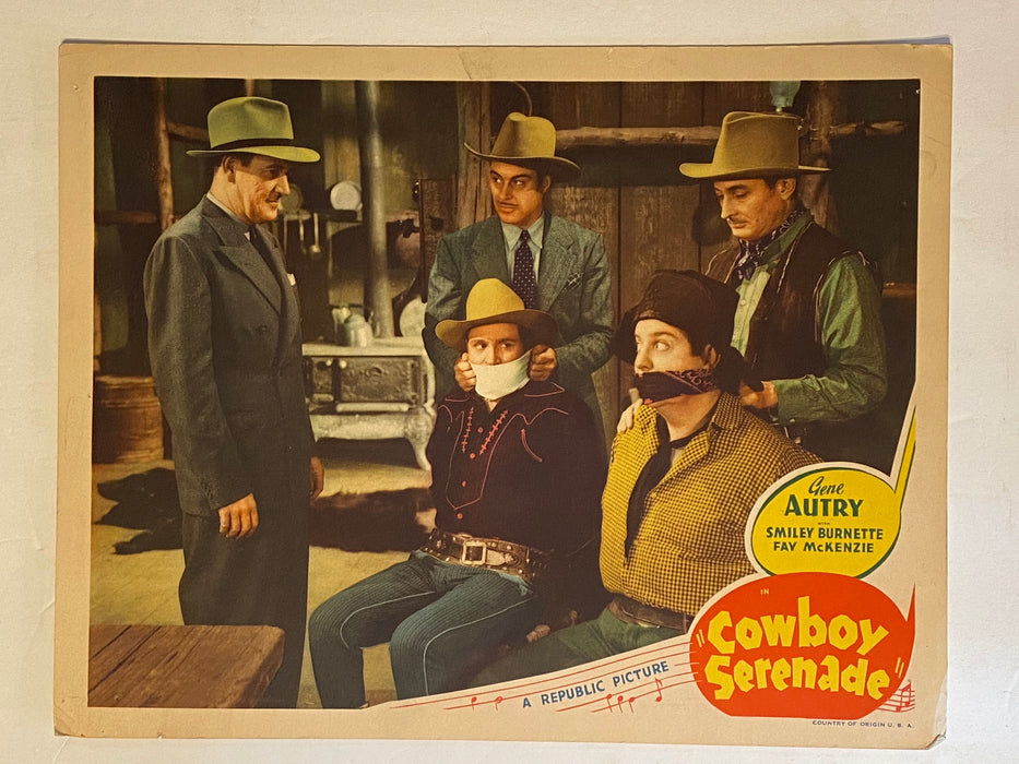 1942 Cowboy Serenade 11 x 14 Lobby Card Gene Autry Smiley Burnette Fay McKenzie   - TvMovieCards.com