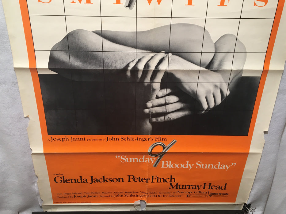 Sunday Bloody Sunday 1971 Glenda Jackson 1SH Movie Poster 27x41   - TvMovieCards.com