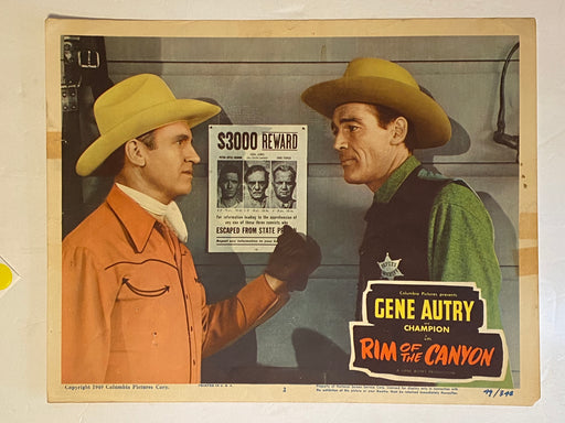 1949 Rim of the Canyon #2 Lobby Card 11x14 Gene Autry, Champion, Nan Leslie   - TvMovieCards.com