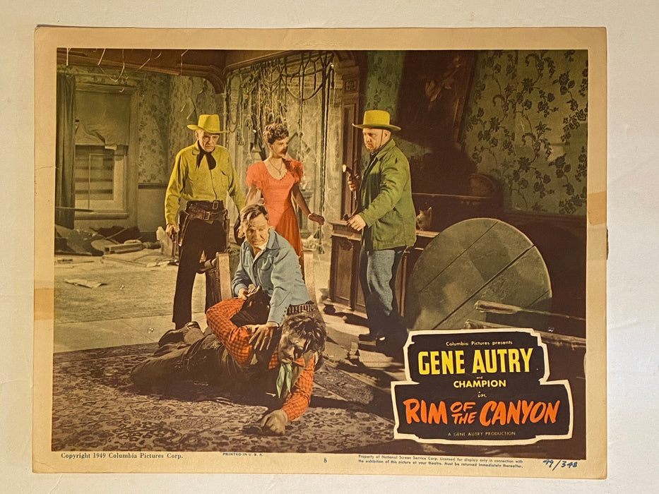 1949 Rim of the Canyon #8 Lobby Card 11x14 Gene Autry, Champion, Nan Leslie   - TvMovieCards.com