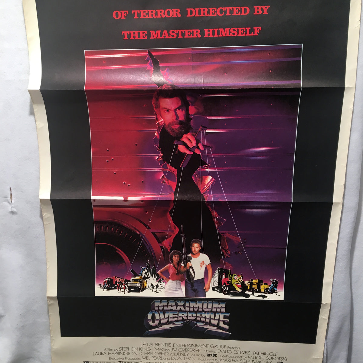 Original Maximum Overdrive 1986 1SH Movie Poster Stephen King 