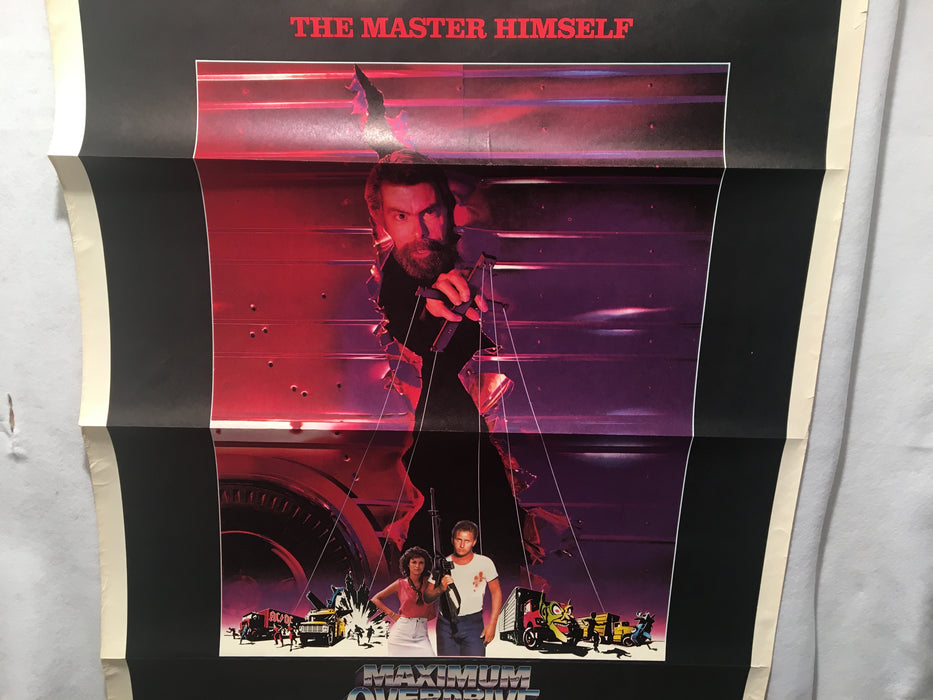 Original Maximum Overdrive 1986 1SH Movie Poster Stephen King AC/DC 29x45   - TvMovieCards.com