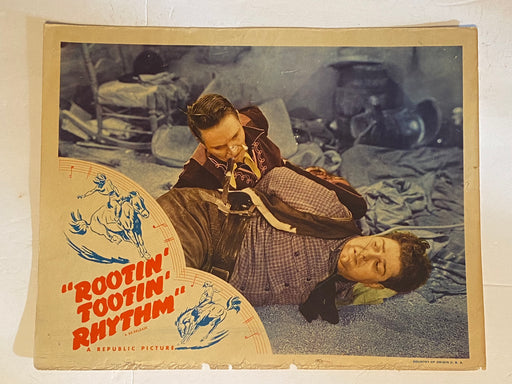 R1940s Rootin' Tootin' Rhythm Lobby Card 11x14 Gene Autry Smiley Burnette Armida   - TvMovieCards.com