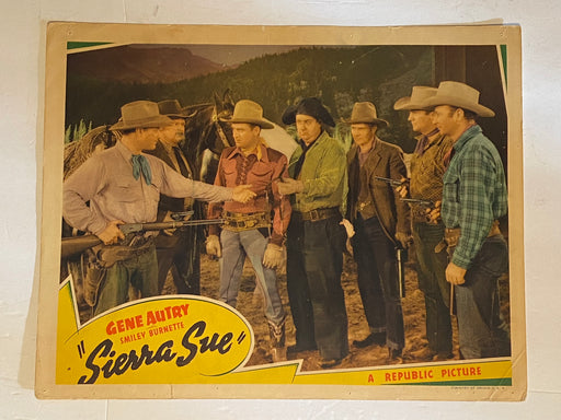 1941 Sierra Sue Lobby Card 11x14 Gene Autry, Smiley Burnette, Fay McKenzie   - TvMovieCards.com