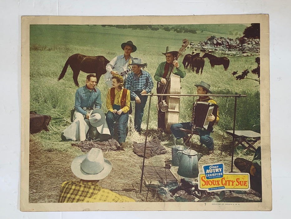 1946 Sioux City Sue #7 11 x 14 Lobby Card Gene Autry, Champion Jr.   - TvMovieCards.com