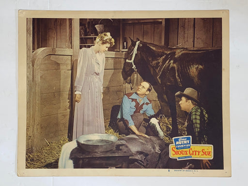 1946 Sioux City Sue #8 11 x 14 Lobby Card Gene Autry, Champion Jr.   - TvMovieCards.com