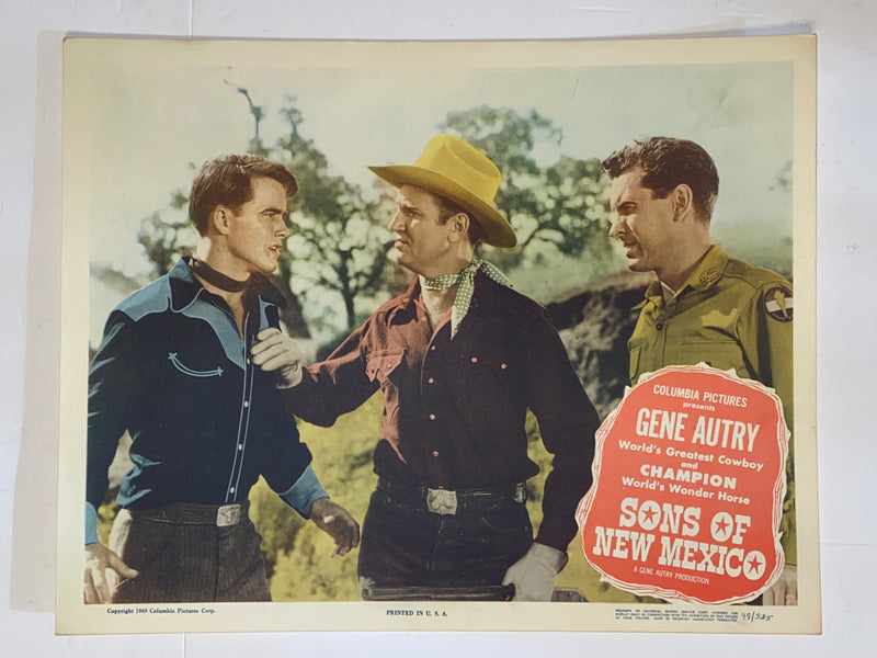 1949 Sons of New Mexico 11 x 14 Lobby Card  Gene Autry, Champion, Gail Davis   - TvMovieCards.com