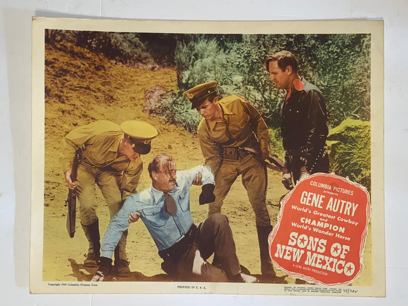 1949 Sons of New Mexico 11 x 14 Lobby Card  Gene Autry, Champion, Gail Davis   - TvMovieCards.com