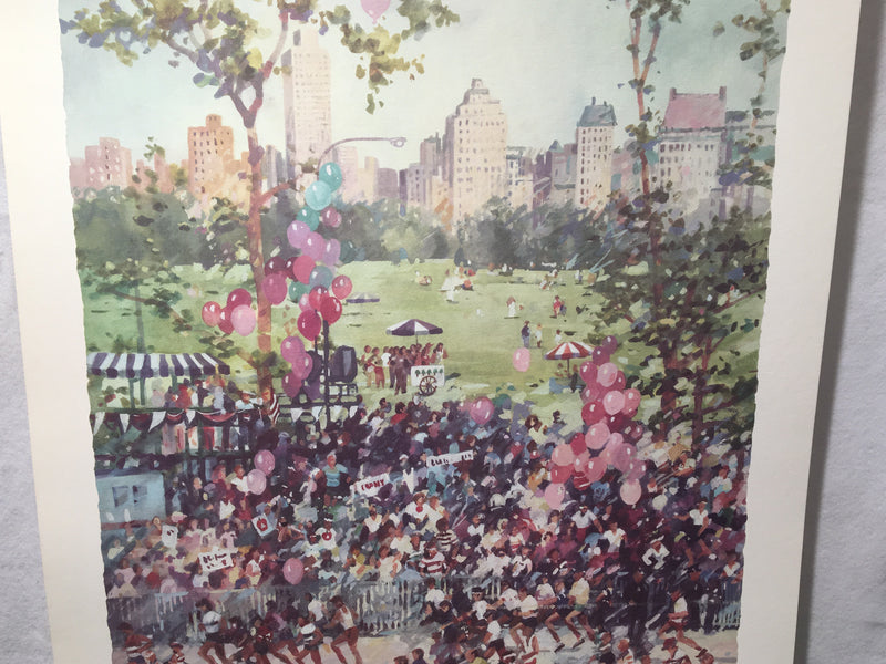 Carolyn Anderson NYC New York City Marathon Lithograph Print 22 x 31"   - TvMovieCards.com