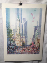 Carolyn Anderson Chicago Water Tower Marathon S/N Lithograph Print 22 x 31"   - TvMovieCards.com