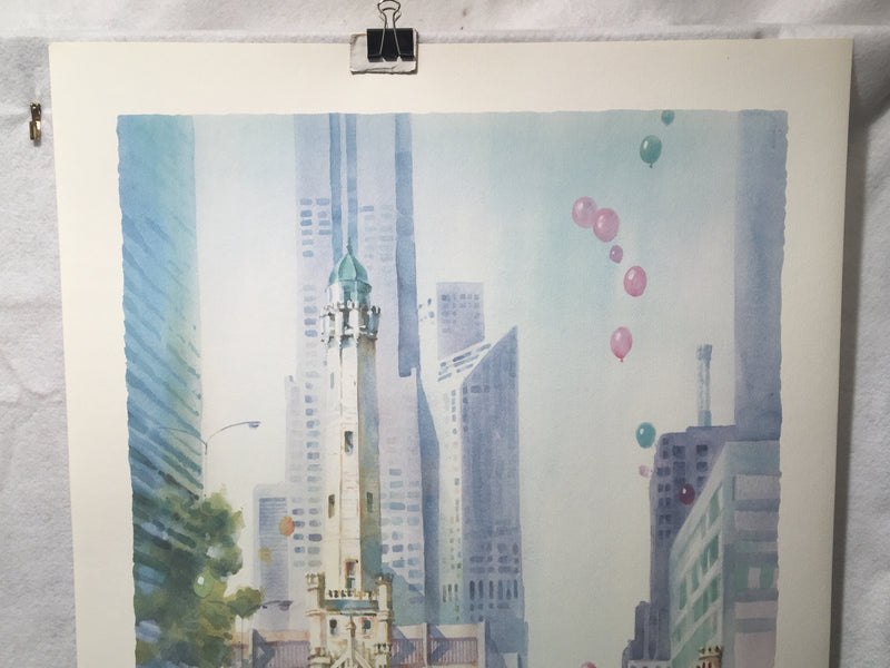 Carolyn Anderson Chicago Water Tower Marathon S/N Lithograph Print 22 x 31"   - TvMovieCards.com