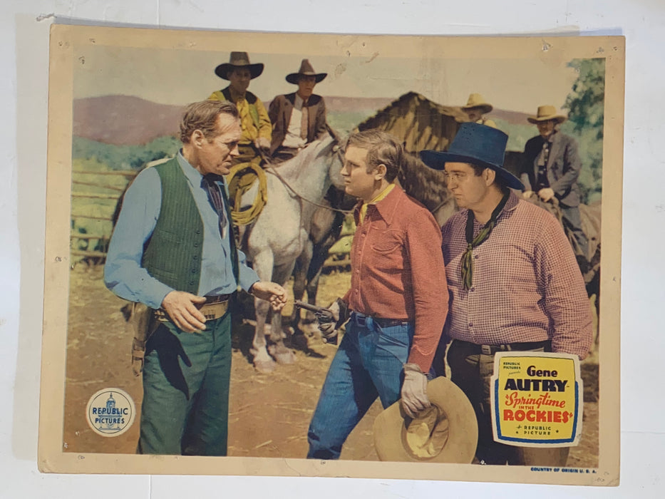 1937 Springtime in the Rockies 11x14 Lobby Card Gene Autry, Polly Rowles   - TvMovieCards.com