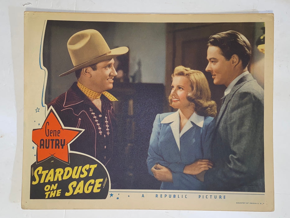 1942 Stardust on the Sage 11x14 Lobby Card Gene Autry, Smiley Burnette,   - TvMovieCards.com