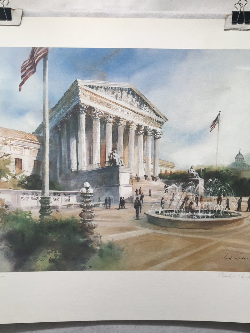 Carolyn Anderson United States Supreme Court S/N Lithograph Print 22 x 28"   - TvMovieCards.com