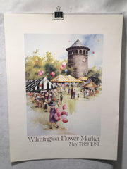 Carolyn Anderson Wilmington Flower Market 1981 Lithograph Print 19 x 25"   - TvMovieCards.com
