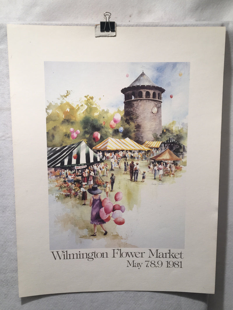 Carolyn Anderson Wilmington Flower Market 1981 Lithograph Print 19 x 25"   - TvMovieCards.com