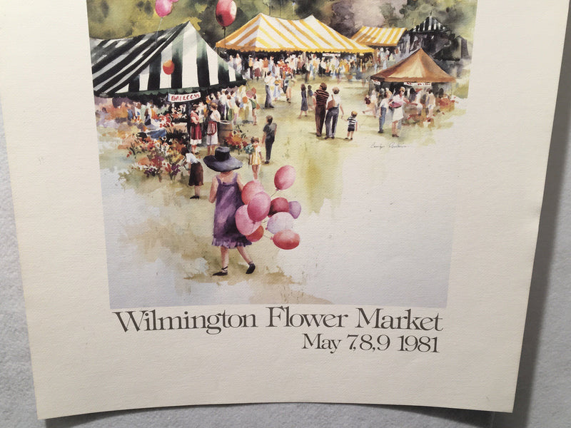 Carolyn Anderson Wilmington Flower Market 1981 Lithograph Print 19 x 25"   - TvMovieCards.com