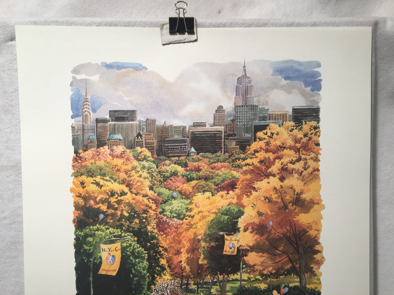 Andrew Yelenak 2000 NYC New York City Marathon Lithograph Print 18 x 25"   - TvMovieCards.com