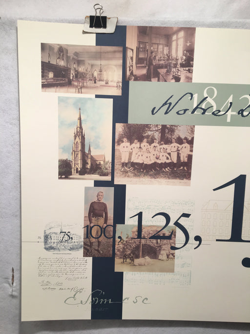 Notre Dame University 150th Anniversary Poster 1842 - 1992 Fighting Irish   - TvMovieCards.com