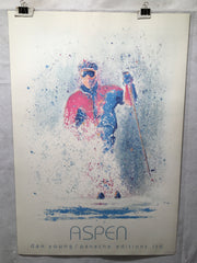 Dan Young Panache Editions - Aspen Skiing Poster Lithograph Print 25 x 36"   - TvMovieCards.com