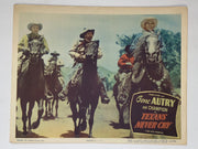 1951 Texans Never Cry 11x14 Lobby Card Gene Autry, Champion, Mary Castle   - TvMovieCards.com