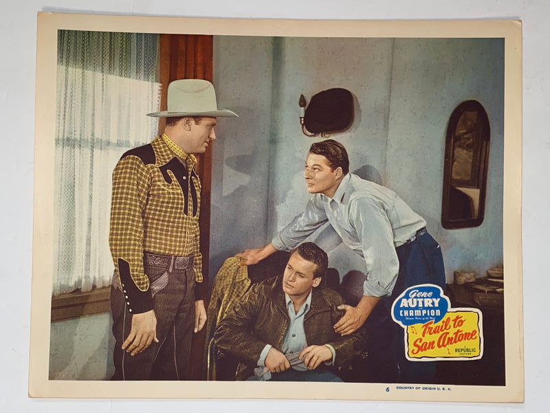 1947 Trail to San Antone 11x14 Lobby Card Gene Autry Champion Jr Peggy Stewart   - TvMovieCards.com