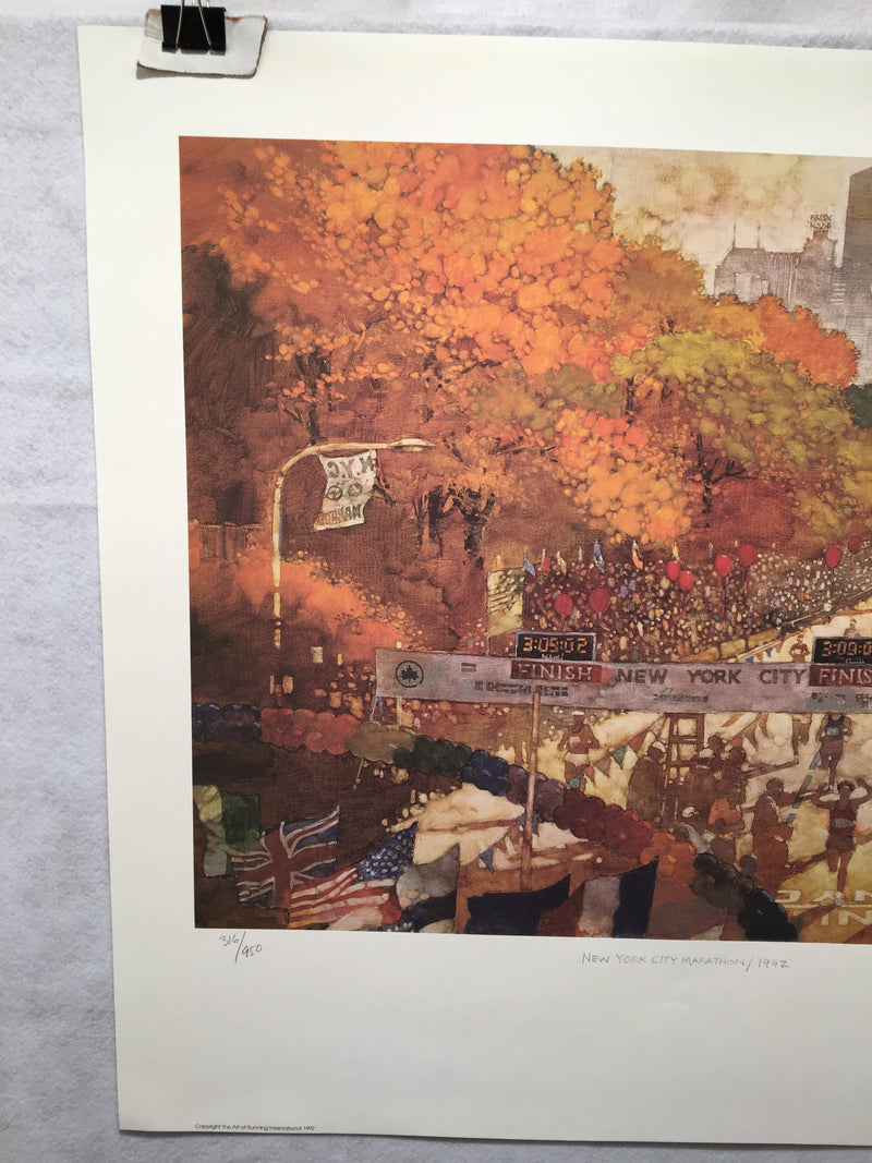 Bart Forbes NYC New York City Marathon 1992 S/N Lithograph Print 25 x 28"   - TvMovieCards.com