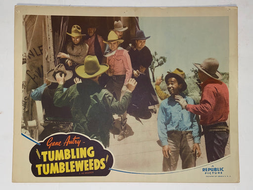 R1940s Tumbling Tumbleweeds 11x14 Lobby Card Gene Autry, Lucile Browne   - TvMovieCards.com