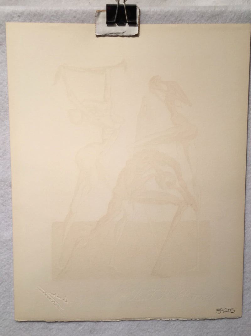 Original Salvador Dali #26 "The Sodomites" Divine Comedy Wood Engraving 1960   - TvMovieCards.com