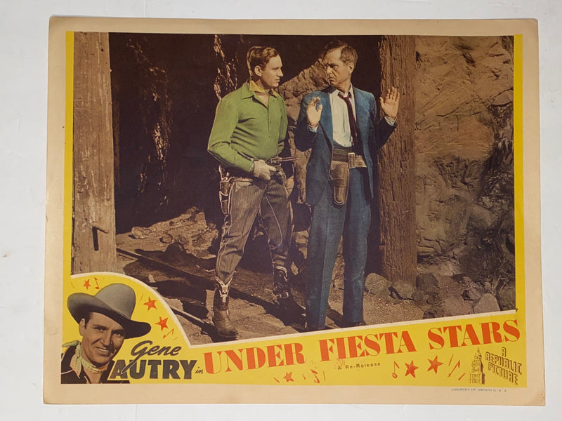 R1940s Under Fiesta Stars 11x14 Lobby Card Gene Autry Carol Hughes   - TvMovieCards.com