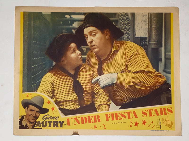 R1940s Under Fiesta Stars 11x14 Lobby Card Gene Autry Carol Hughes   - TvMovieCards.com
