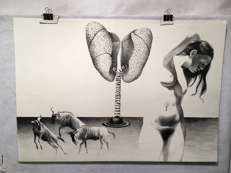 Robert R. Malone "Earth Lung" S/N Lithograph Art Print 20 x 29   - TvMovieCards.com