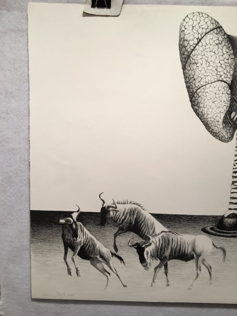 Robert R. Malone "Earth Lung" S/N Lithograph Art Print 20 x 29   - TvMovieCards.com