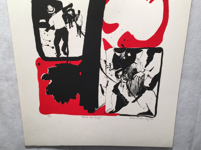 Ellen Kukn "Black Day in July I" S/N Lithograph Art Print 23 x 33   - TvMovieCards.com