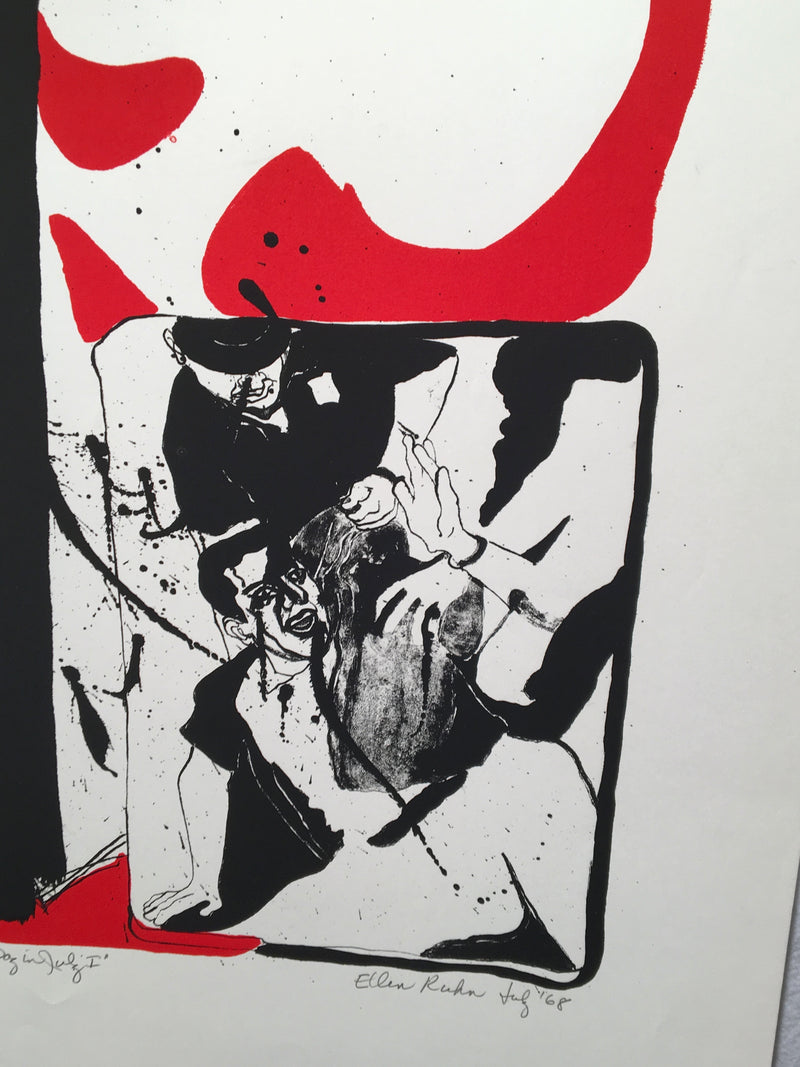 Ellen Kukn "Black Day in July I" S/N Lithograph Art Print 23 x 33   - TvMovieCards.com