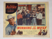1953 Winning of the West 11x14 Title Lobby Card Gene Autry, Champion, Gail Davis   - TvMovieCards.com
