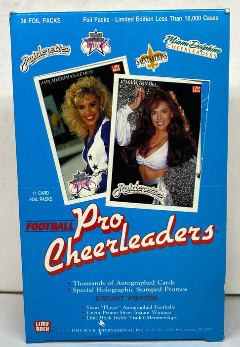 1992 Football Pro Cheerleaders Trading Card Box 36 Sealed Packs Lime Rock   - TvMovieCards.com