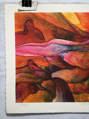 Robert R. Malone "Evening" S/N Lithograph Art Print 15 x 22   - TvMovieCards.com