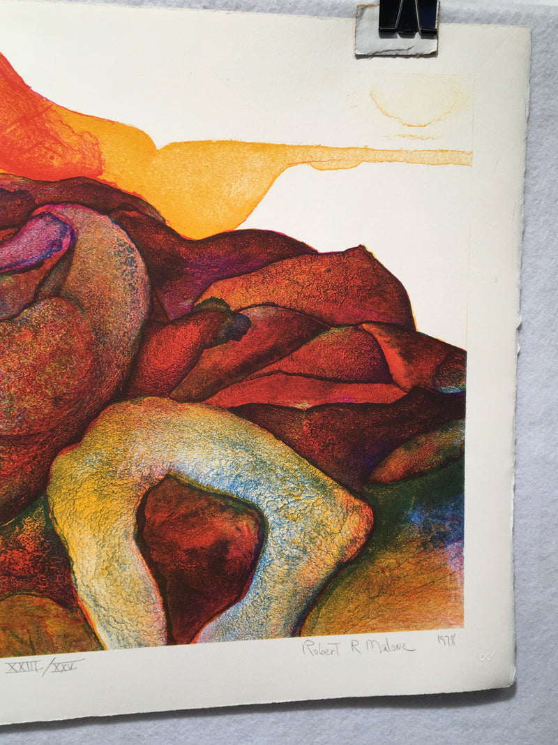 Robert R. Malone "Evening" S/N Lithograph Art Print 15 x 22   - TvMovieCards.com