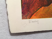 Robert R. Malone "Evening" S/N Lithograph Art Print 15 x 22   - TvMovieCards.com