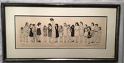 Norman Rockwell "Spelling Bee" Framed Signed Lithograph Print 17 x 35"   - TvMovieCards.com