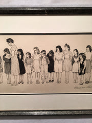Norman Rockwell "Spelling Bee" Framed Signed Lithograph Print 17 x 35"   - TvMovieCards.com