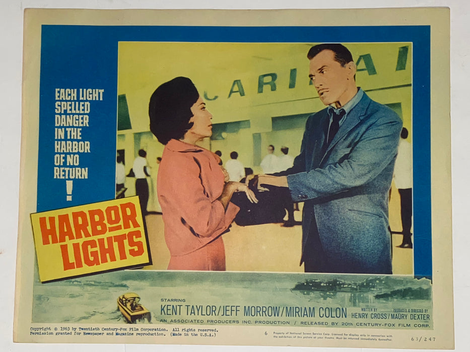 1963 Harbor Lights 11x14 #6 Lobby Card Kent Taylor, Miriam Colon, Jeff Morrow   - TvMovieCards.com