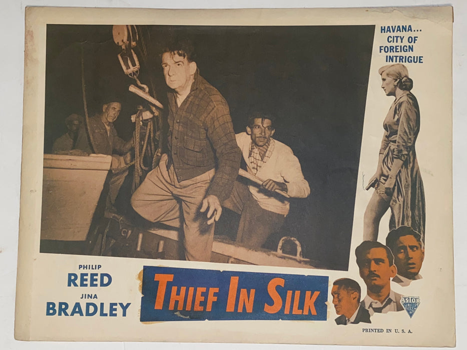 1953 Thief in Silk 11x14 Lobby Card Phillip Reed, Jean Bradley, Eduardo Casado   - TvMovieCards.com