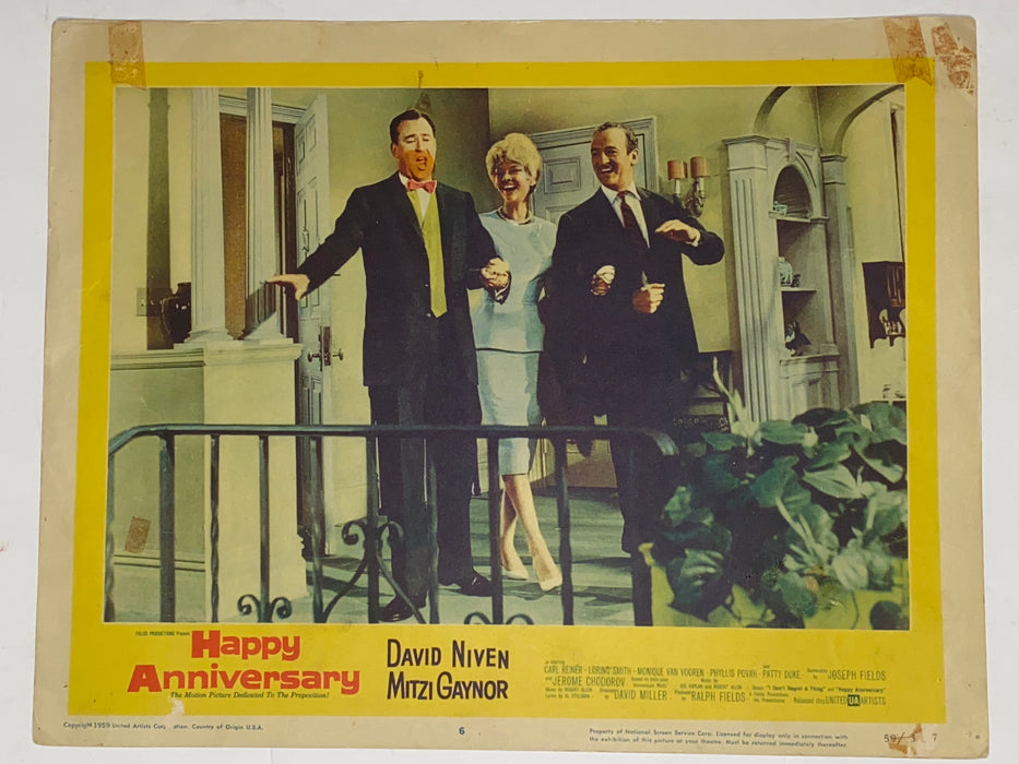 1959 Happy Anniversary 11x14 Lobby Card #6 David Niven, Mitzi Gaynor Carl Reiner   - TvMovieCards.com