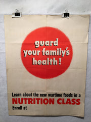 "Guard Your Family's Health" WWII Propaganda OWI Poster #30 (22" X 28")   - TvMovieCards.com
