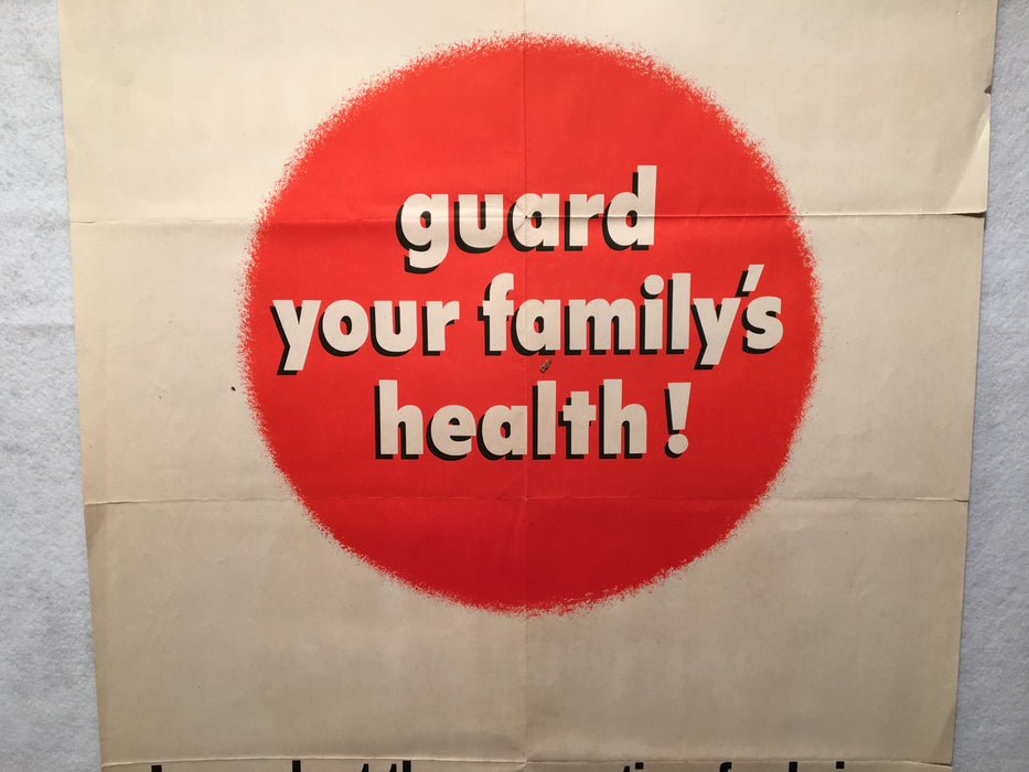 "Guard Your Family's Health" WWII Propaganda OWI Poster #30 (22" X 28")   - TvMovieCards.com