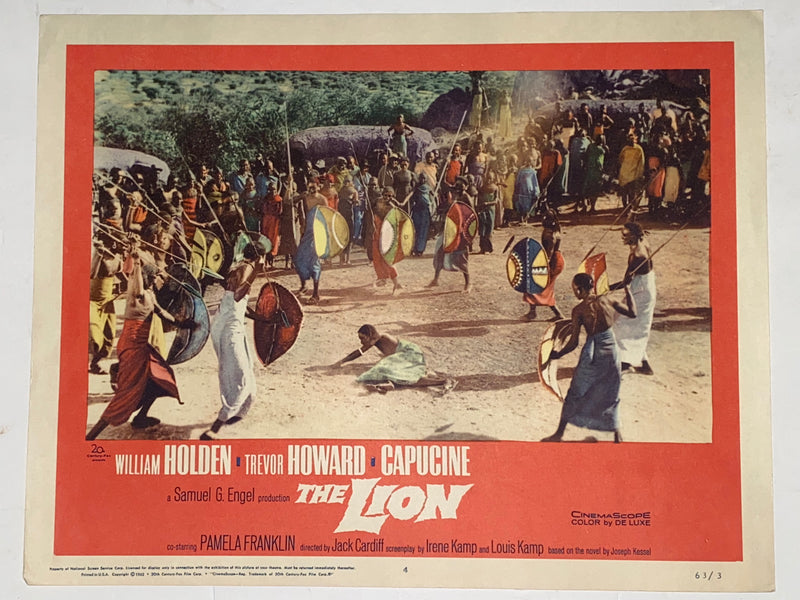 1962 The Lion 11x14 Lobby Card #4 William Holden, Trevor Howard, Capucine   - TvMovieCards.com